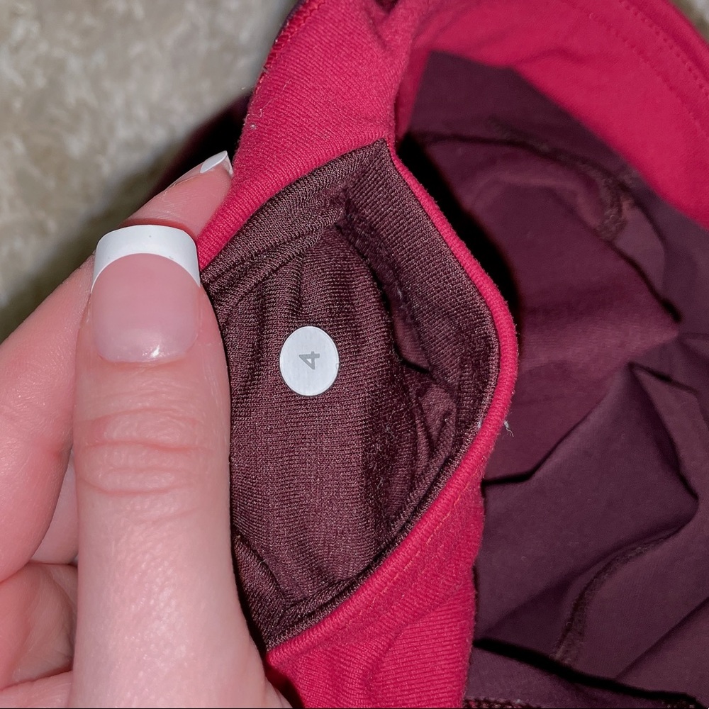 Lululemon maroon crop leggings - Picture 3 of 6